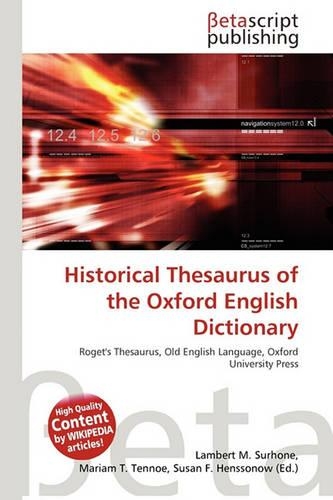 Historical Thesaurus of the Oxford English Dictionary: (English)