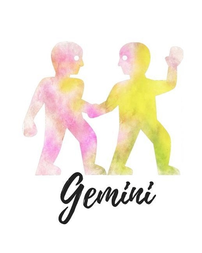 Gemini: Lined Journal Yellow Pink