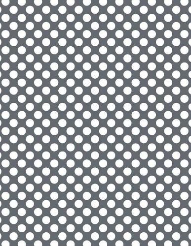 Polka Dots - Slate Grey 101 - Lined Notebook With Margins 8.5x11