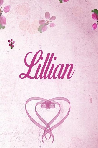 Lillian: Personalised Name Notebook/Journal Gift For Women & Girls 100 Pages (Pink Floral Design) for School, Writing Poetry, Diary to Write in, Gratitude Wr