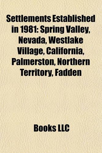 Settlements Established in 1981
