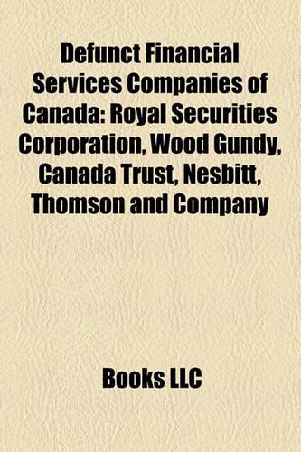 Defunct Financial Services Companies of Canada