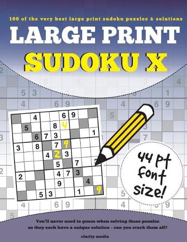 Large Print Sudoku X
