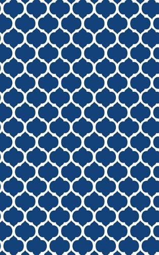 Moroccan Trellis - Navy Blue 101 - Lined Notebook With Margins 5x8