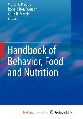 Handbook of Behavior, Food and Nutrition