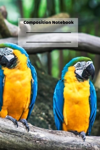 Composition Notebook: Cute Parrot Tropical Birds Vacation Themed Notebook or Journal