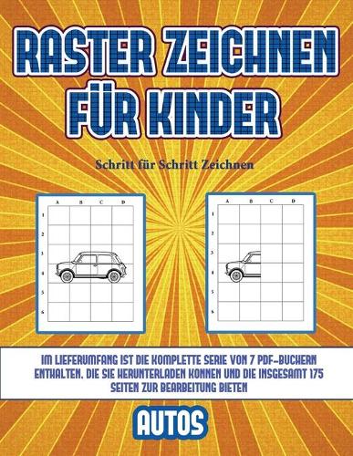 Schritt für Schritt Zeichnen (Raster zeichnen für Kinder - Autos)