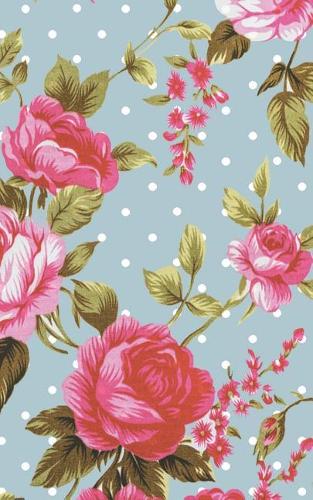 Vintage Rose Pastel Blue Polka Dot Notebook: Cute Vintage Notebook, Rose Flowers Diary, Office Supplies, School Supplies