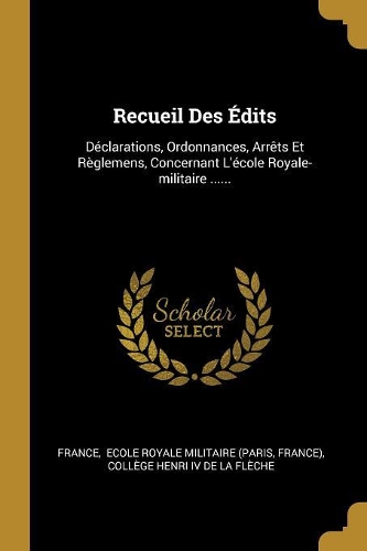 Recueil Des Édits