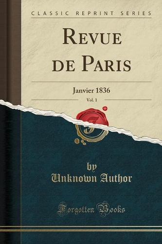 Revue de Paris, Vol. 1