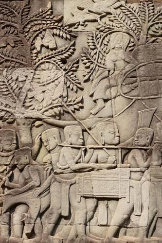 The Ornate Wall Carving Mural at Angkor Wat, Cambodia #5: Blank 150 Page Lined Journal for Your Thoughts, Ideas, and Inspiration(English)