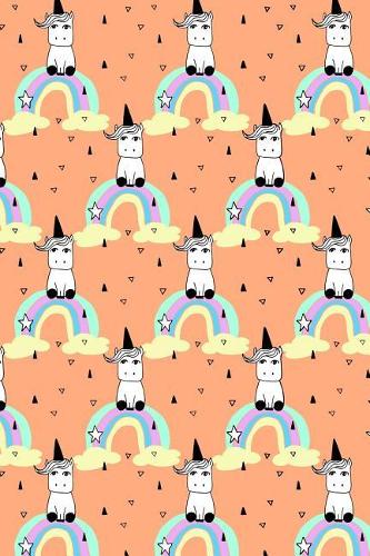 Journal Notebook Little Unicorns On Rainbows Pattern 5