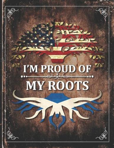 Im Proud of My Roots: Vintage Scotland and American Flag Personalized Gift for Coworker Friend 2020 Calendar Daily Weekly Monthly Planner Organizer