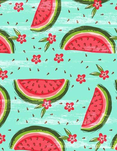 Watermelon Notebook Blank: Cute Watercolor Fruit Sketchbook Blank Paper Book Unlined Unruled Sheet Drawing Sketching Doodle Doodling Painting Journal Sticker Book For Kids Tee(18 Watermelon Notebook Blank)