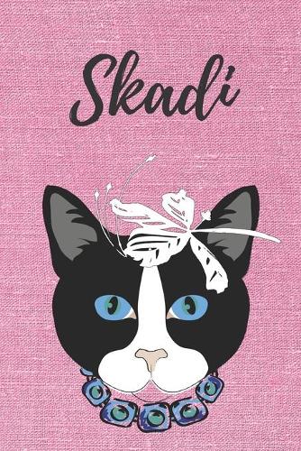 Skadi Katzen Notizbuch / Malbuch / Tagebuch / Journal / DIN A5 / Geschenk: Individuelles personalisiertes blanko Mädchen & Frauen Namen Notizbuch, blanko DIN A5 Seiten. Ideal als Uni ... Weihnachts & Geburtstags Geschenk fü