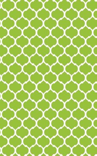 Moroccan Trellis - Lime Green 101 - Lined Notebook With Margins 5x8