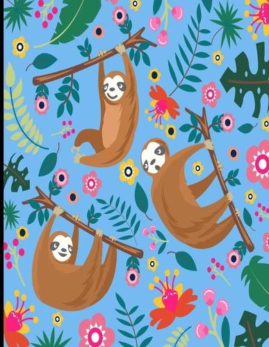 Alex: Light Blue Sloth Notebook, 366 Pages College Ruled Sloth Notebook, Cute Sloth Cover Note Pad
