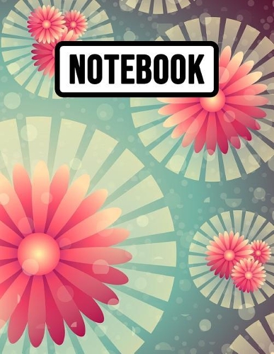 Notebook: Big 300 page Flowers Journal / Sketchbook, A4 Extra Large for School And Daily Use (College Ruled, 8,5 x 11)