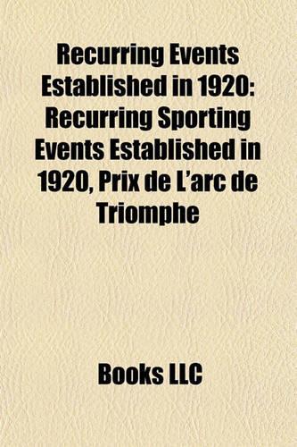 Recurring Events Established in 1920