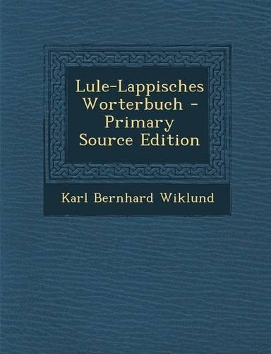 Lule-Lappisches Worterbuch