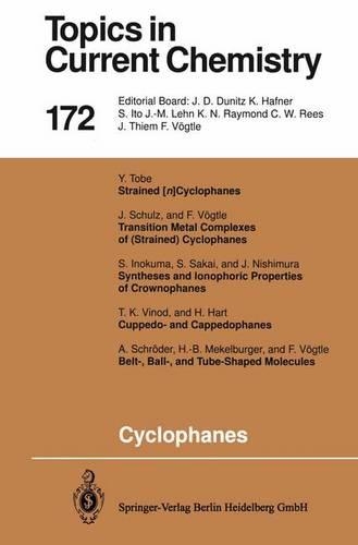 Cyclophanes: (172 Topics in Current Chemistry)