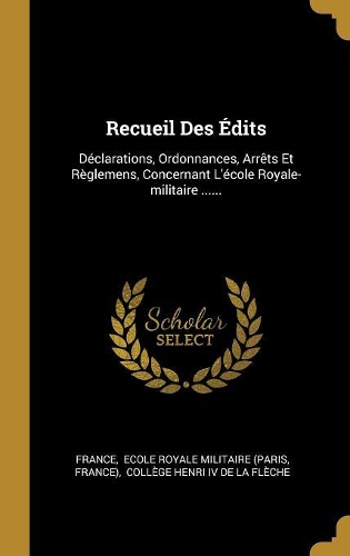 Recueil Des Édits