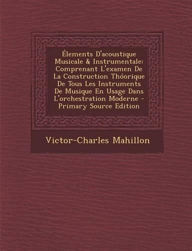 Elements D'Acoustique Musicale & Instrumentale