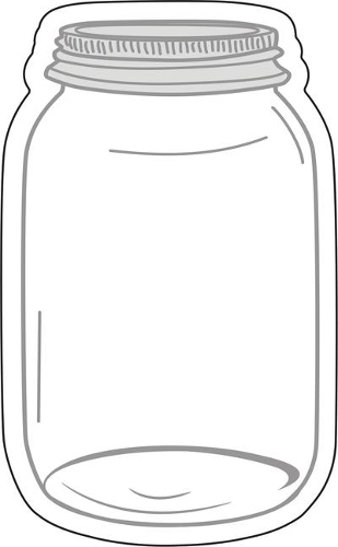 Industrial Chic Mason Jars Cutouts