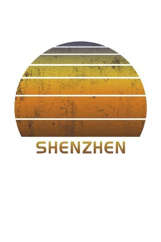 Shenzhen: China Notebook Paper For Work, Home or School With Lined Wide Ruled Sheets. Vintage Sunset Note Pad Composition Journal For Family Vacations. Back T