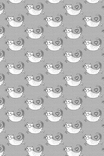 Bullet Journal Notebook for Cat Lovers Flying Cats Pattern 7