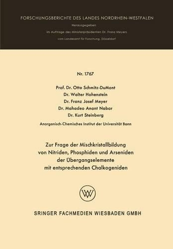 Zur Frage der Mischkristallbildung von Nitriden, Phosphiden und Arseniden der Übergangselemente