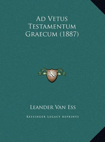 Ad Vetus Testamentum Graecum (1887)