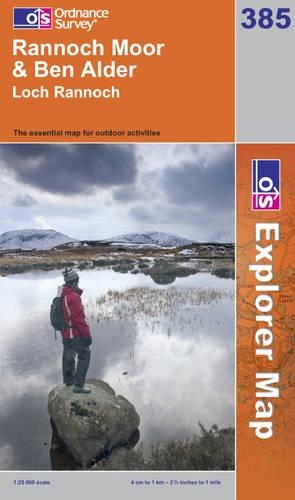 Rannoch Moor and Ben Alder: (No. 385 OS Explorer Map)