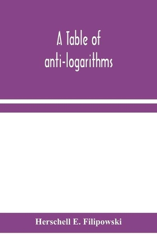 A table of anti-logarithms