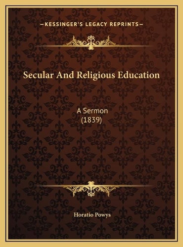 Secular And Religious Education