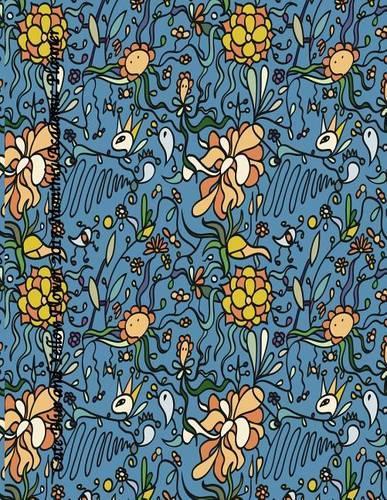 Cute Blue and Yellow Flower 2017 Monthly Academic Planner