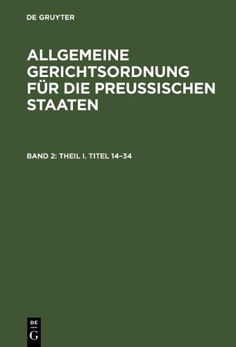 Theil I. Titel 14-34