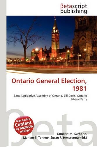 Ontario General Election, 1981
