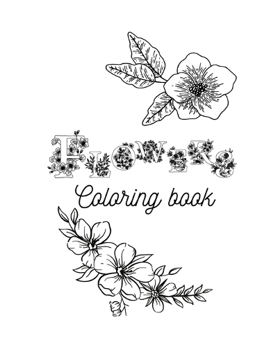 Flowers coloring book