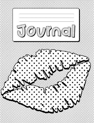 Lips Composition Notebook Journal Pop Culture Polka Dots 1980's