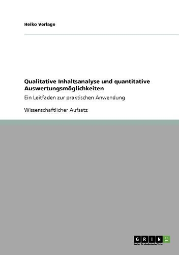 Qualitative Inhaltsanalyse und quantitative Auswertungsmöglichkeiten