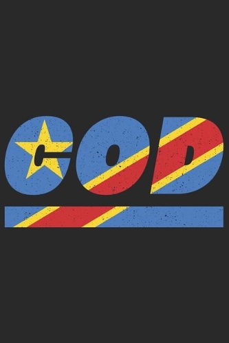 Cod: Democratic Republic of Congo notebook with lined 120 pages in white. College ruled memo book with the democratic republic of congo flag