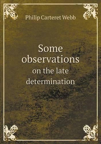 Some observations on the late determination: (English)