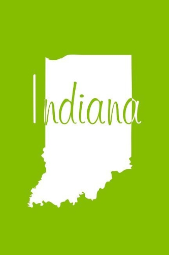 Indiana - Lime Green Lined Notebook with Margins: 101 Pages, Medium Ruled, 6 x 9 Journal, Soft Cover