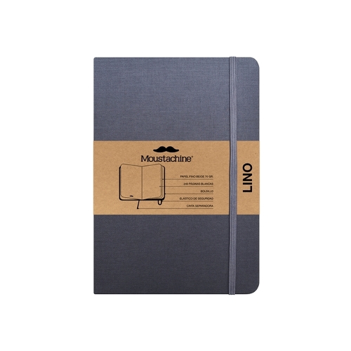 Moustachine Classic Linen Hardcover Grey Plain Medium: (Moustachine Classic)