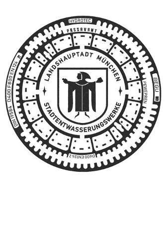 München Gullideckel: 6x9 Zoll A5 Souvenir Notizbuch Buch Review - Gulli Gully Gullydeckel Kanaldeckel