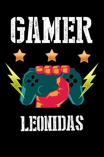 Gamer Leonidas: Liniertes Notizbuch für deinen Vornamen