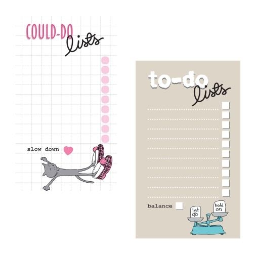 The Stigu To-Dos: 2 pads in 1 pack - Fun and Functional To-Do Lists for Everyday Delight and Organisation: One To-Do Pad with Sticky Notes and One To-Do Pad with Magnetic