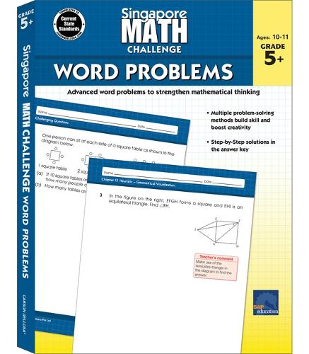 Singapore Math Challenge Word Problems, Grades 5 - 8: Volume 4