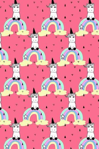 Journal Notebook Little Unicorns On Rainbows Pattern 6